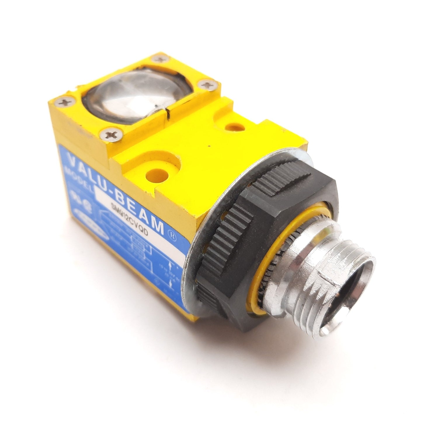 Used Banner SM912CVQD Photoelectric Sensor, 38mm, 10-30VDC, Bipolar NPN PNP, 4-Pin