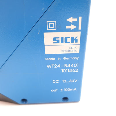 Used Sick WT24-B4401 Photoelectric Sensor, 1.2m, 10-30VDC, NPN PNP, 4-Pin M12