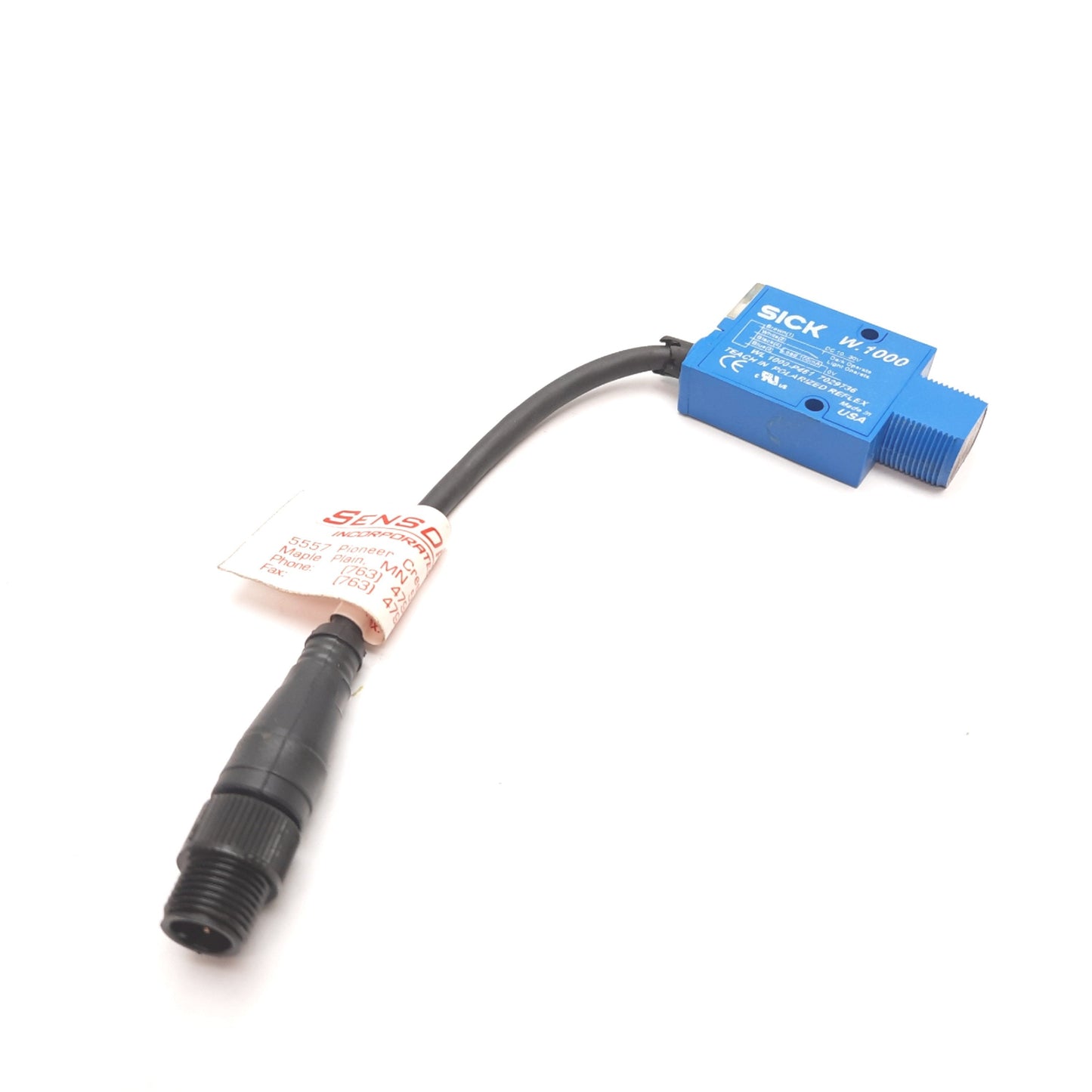 Used Sick WL1000-P481 Photoelectric Sensor, Polarized Reflex, 10-30VDC, 100mA