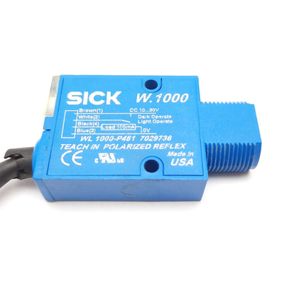 Used Sick WL1000-P481 Photoelectric Sensor, Polarized Reflex, 10-30VDC, 100mA