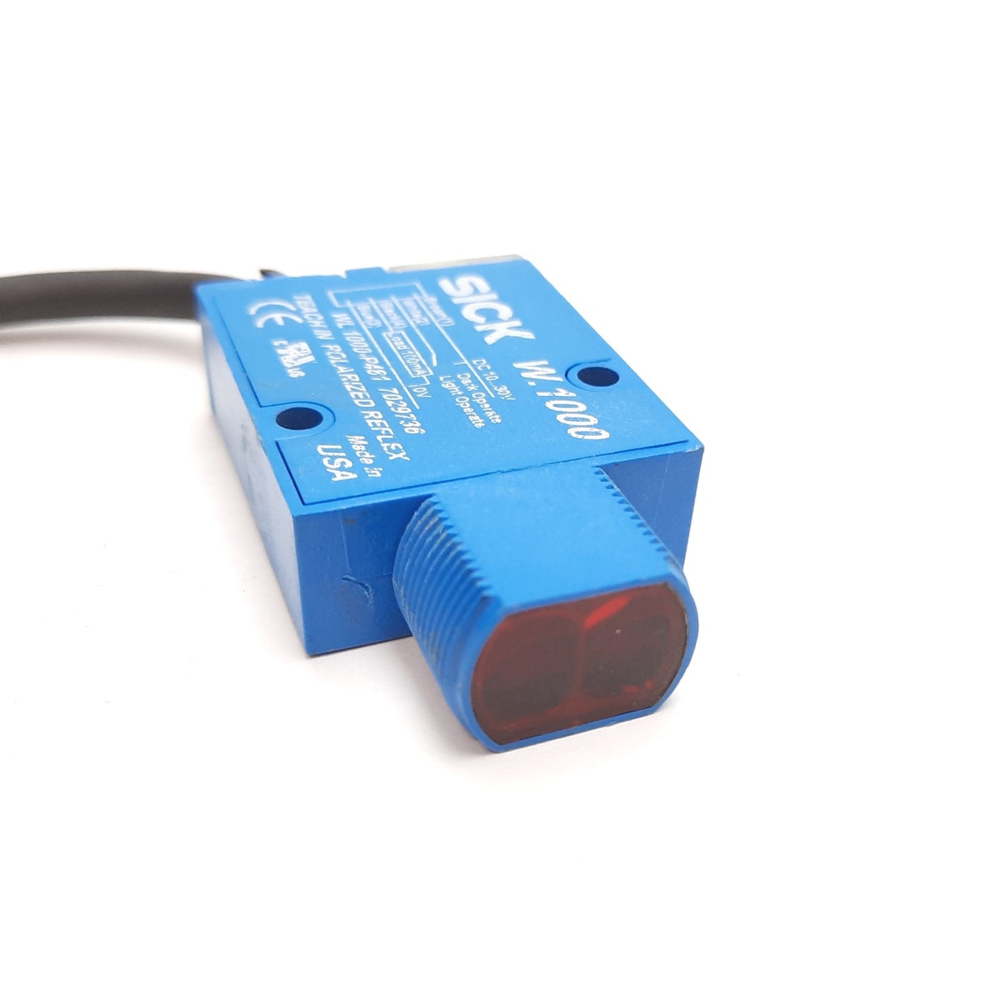 Used Sick WL1000-P481 Photoelectric Sensor, Polarized Reflex, 10-30VDC, 100mA