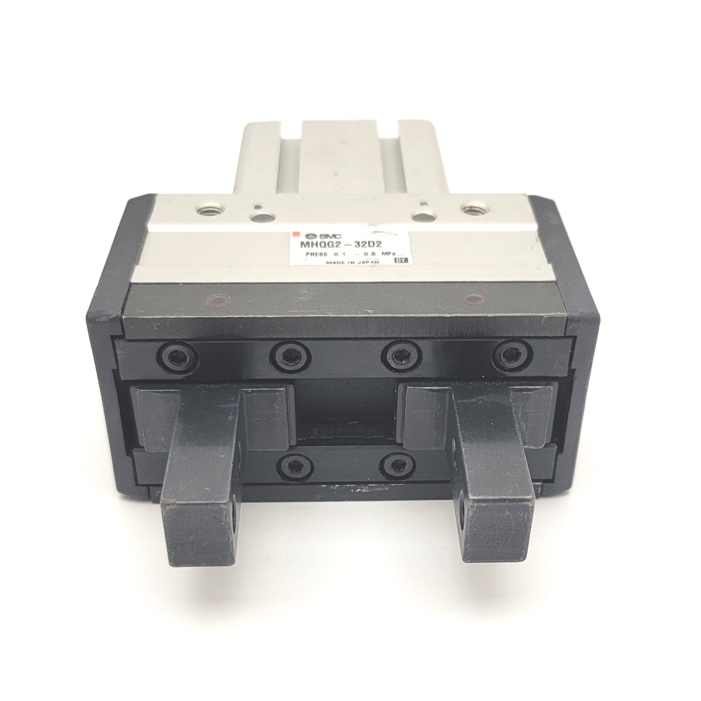 Used SMC MHQG2-32D2 Parallel 2-Jaw Pneumatic Gripper Stroke: 20mm, 0.1-0.6MPa