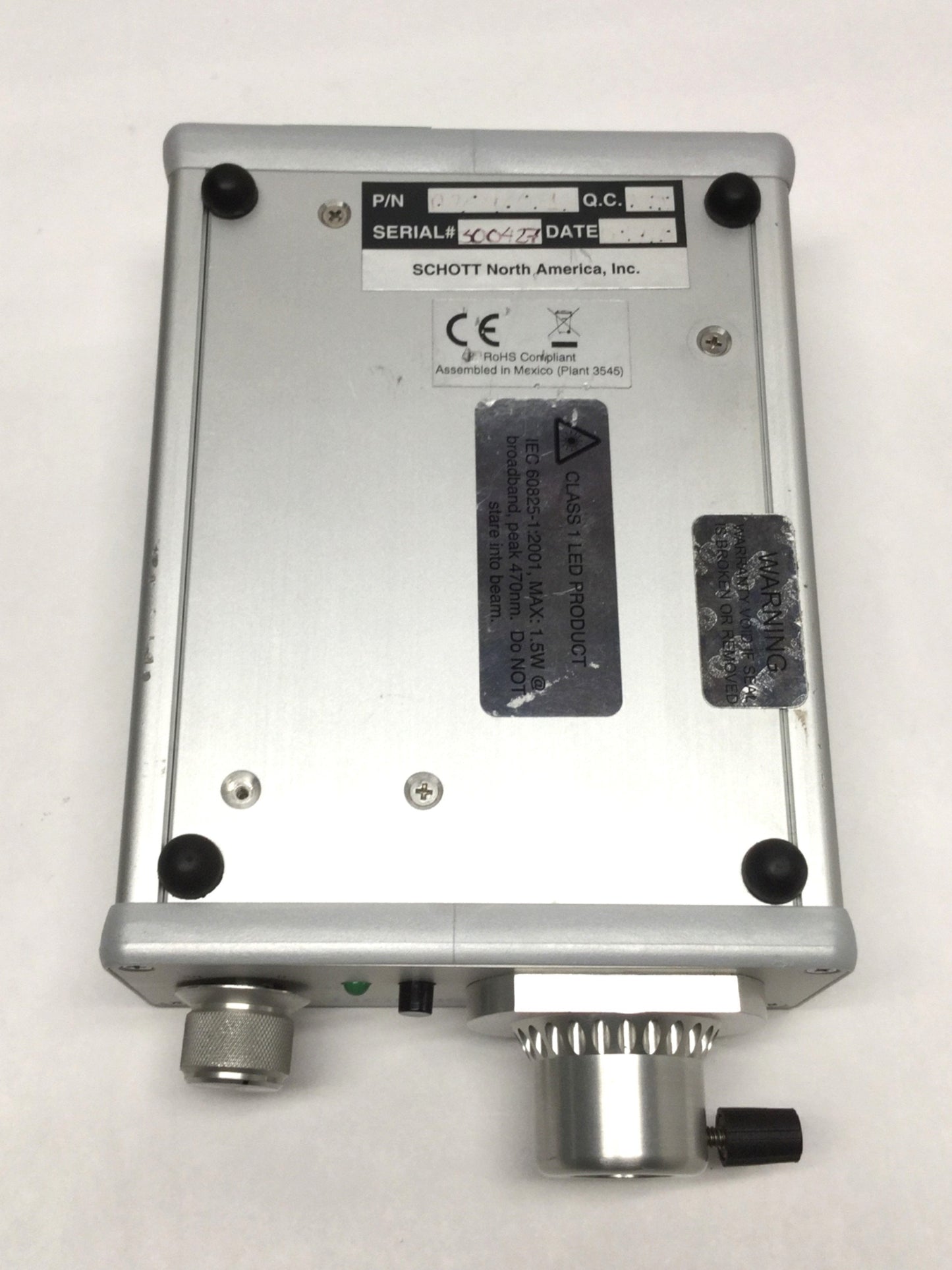 Used Schott A20960.1 LLS Fiber Optic Light Source Illuminator, White LED, 24VDC