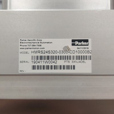 Used Parker HMRS24S320-0300 Linear Positioner, 32mm Lead, 300mm Travel, 115mm Motor
