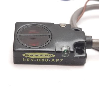 Used Banner N05-Q08-AP7-V1131 Photoelectric Sensor, Range: 2.5-61mm, 10-30VDC, PNP