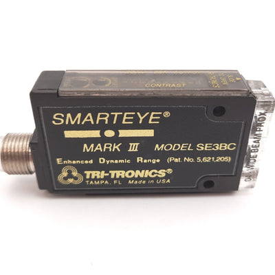 Used Tri-Tronics SE3BC Smarteye Mark III Photoelectric Sensor, 12-24VDC, PNP/NPN