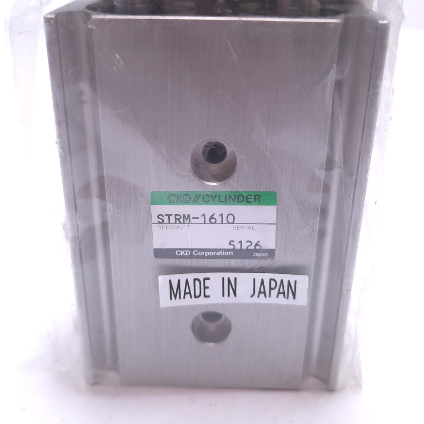 New CKD STRM-1610 Pneumatic Cylinder, Twin Rod, Bore: 16mm, Stroke: 10mm, M5x0.8