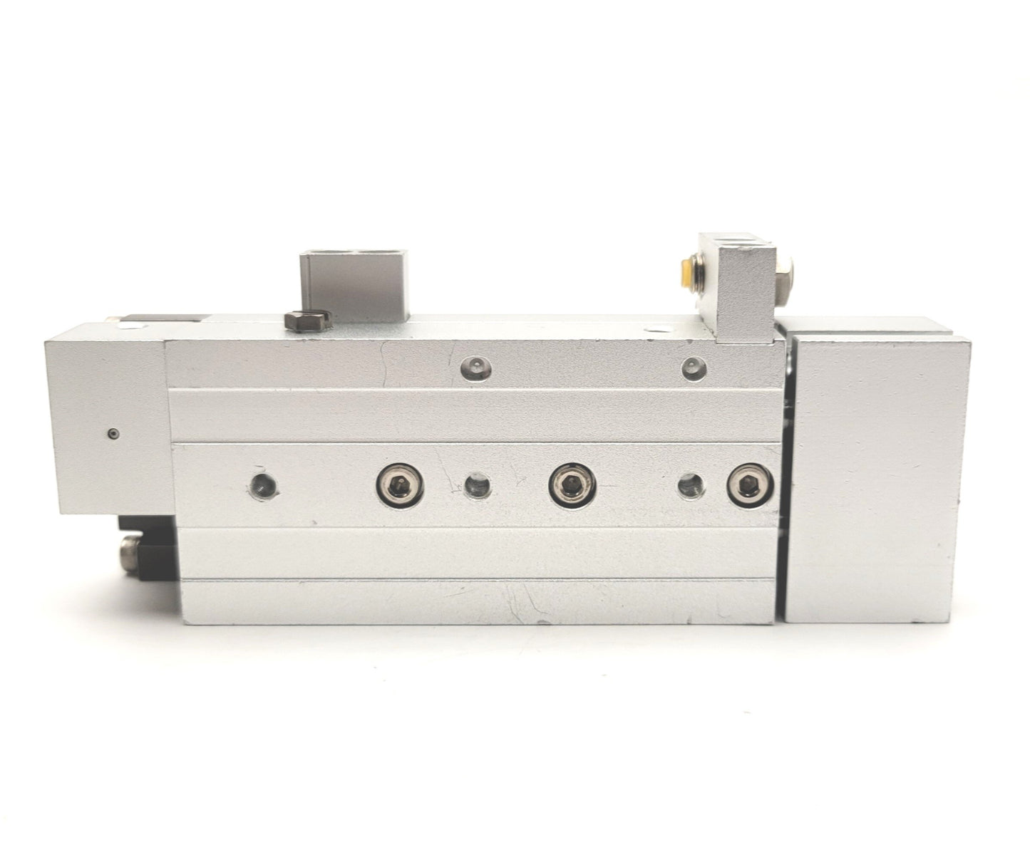 New – Open box SMC MXS12-50ASFR Linear Air Slide Table With Adjuster And End Lock, 50mm Stroke