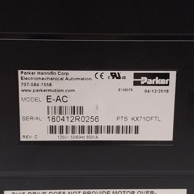 Used Parker E-AC Compumotor Stepper Drive 2-Phase .2-3.5A 50,800PPR ±5arcmin 120VAC