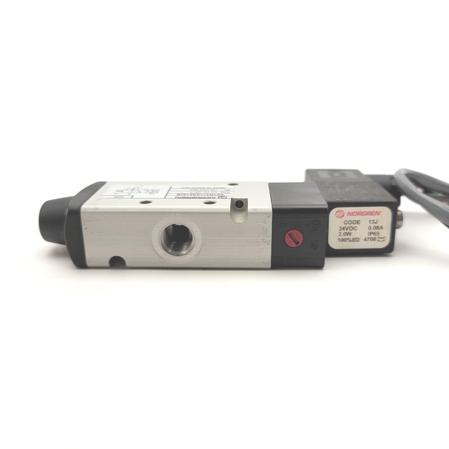 Used Norgren V61R417AA213JB Solenoid Valve, 3-Way 2-Position, 1/4" NPT, 24VDC Coil