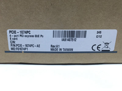New Advantech PCIE-1674PC 4-Port Gigabit Ethernet Card 10/100/1000BaseT 802.3af PoE