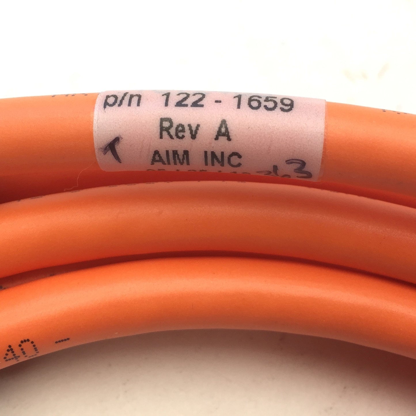 Used Aim Inc P/N 122-1659 Rev A Orange Lapp Kabel Servo Cable, 9-Pin, Length: 10 Ft