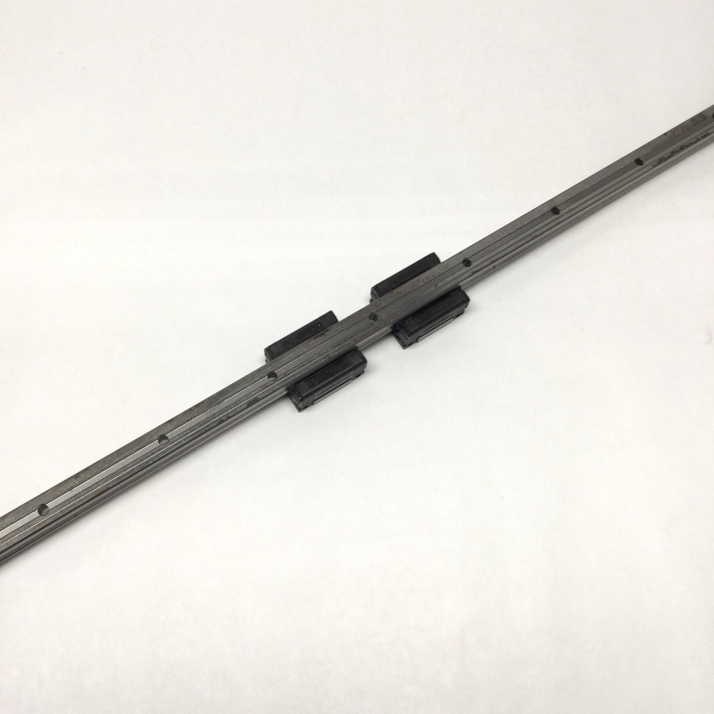 Used THK SSR15 Linear Ball Bearing Block Carriage Slides (x2) on 700mm Guide Rail