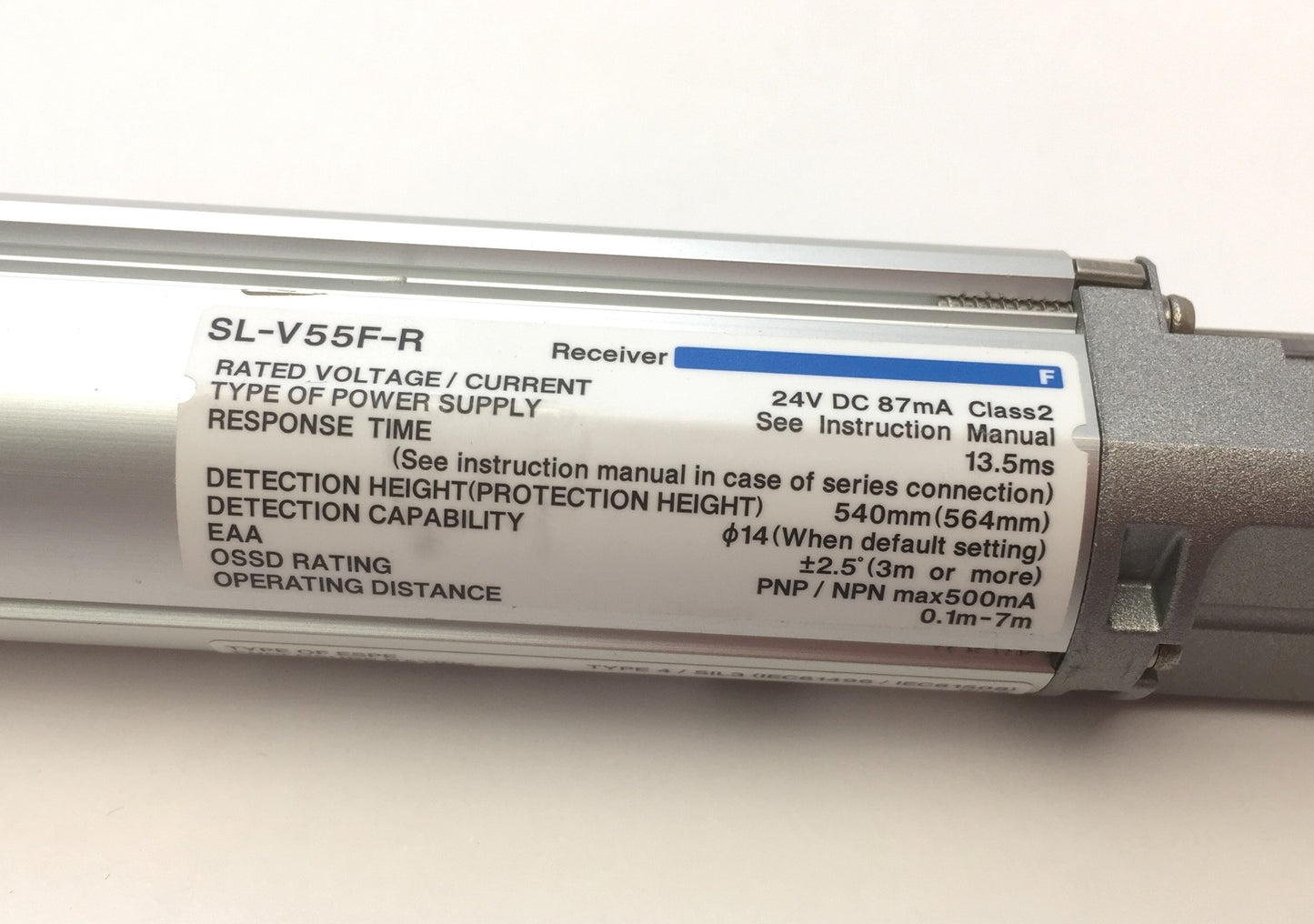 Used Keyence SL-V55F-R Light Curtain Receiver, 24VDC, 13.5ms, Detection Zone: 540 mm