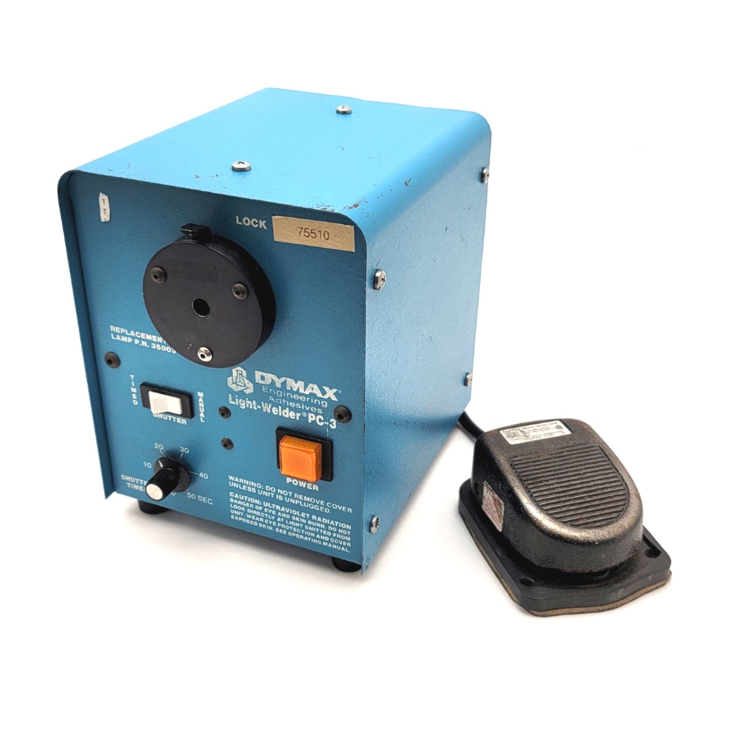 Used Dymax PC-3 Light-Welder UV Curing Light Source With Foot Switch 120VAC 2.5A, 50W