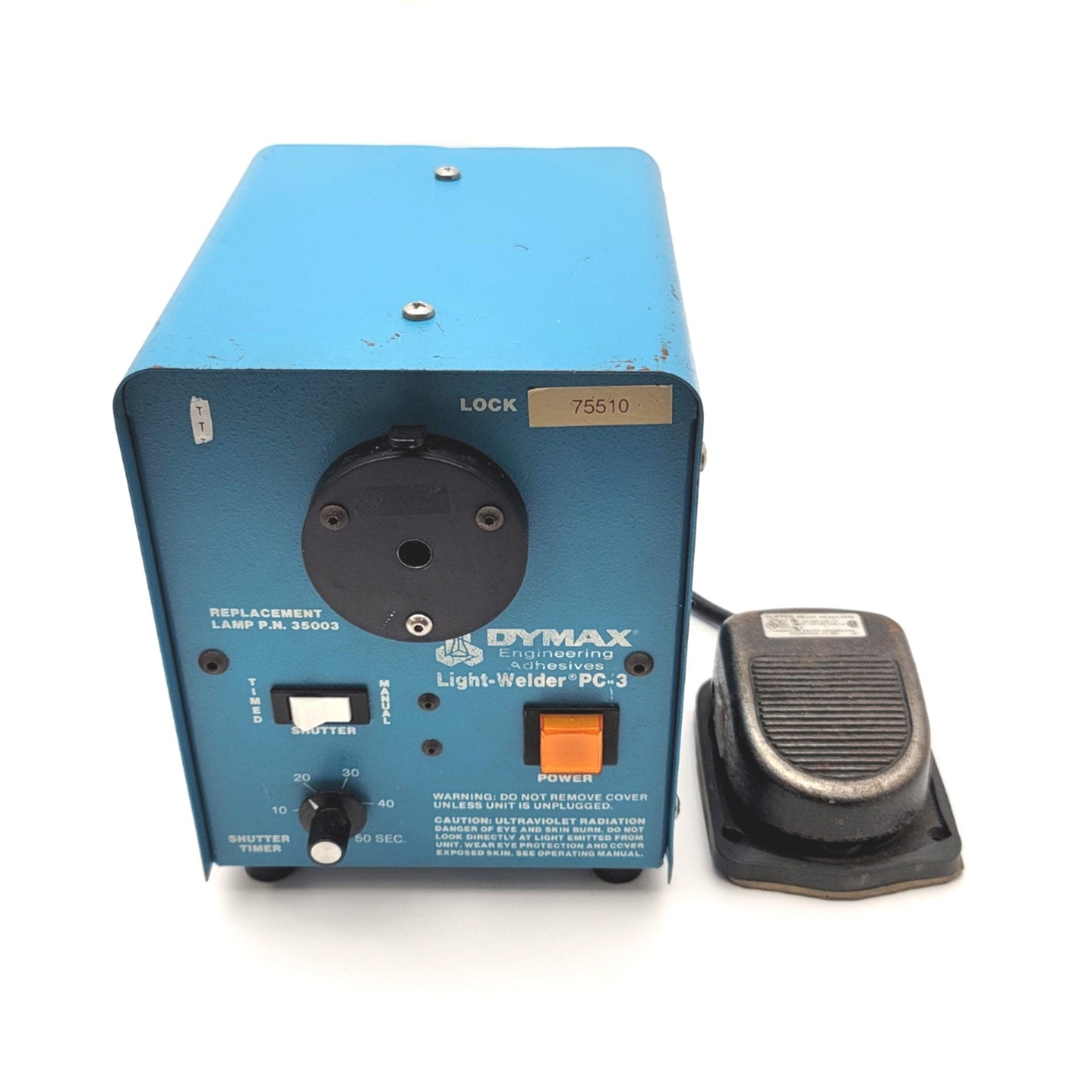 Used Dymax PC-3 Light-Welder UV Curing Light Source With Foot Switch 120VAC 2.5A, 50W