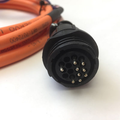 Used Aim Inc P/N 122-1658 Rev A Orange Lapp Kabel Servo Cable, 9-Pin, Length: 8 Ft