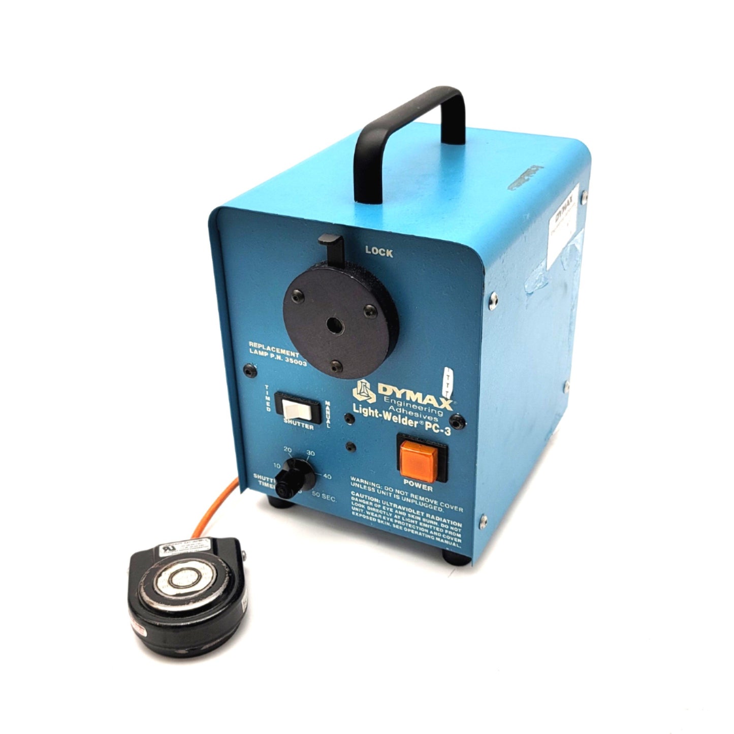 Used Dymax PC-3 Light-Welder UV Curing Light Source With Foot Switch 120VAC 2.5A 50W