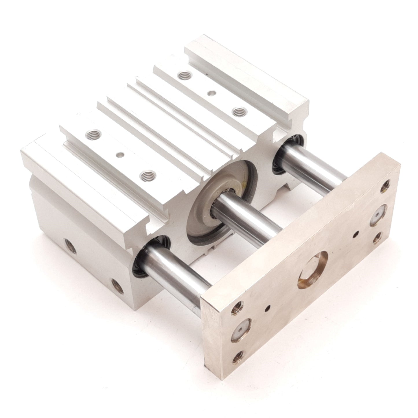Used SMC MGPL63TF-50 Guided Cylinder, Bore: 63mm, Stroke: 50mm, Ports: G1/4, 1.0MPa