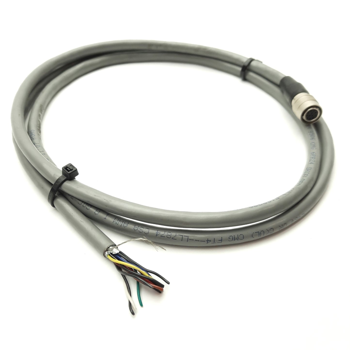 Used Camera Cable, 12-Pin Hirose Female to 12x Flying Leads, 5' Long