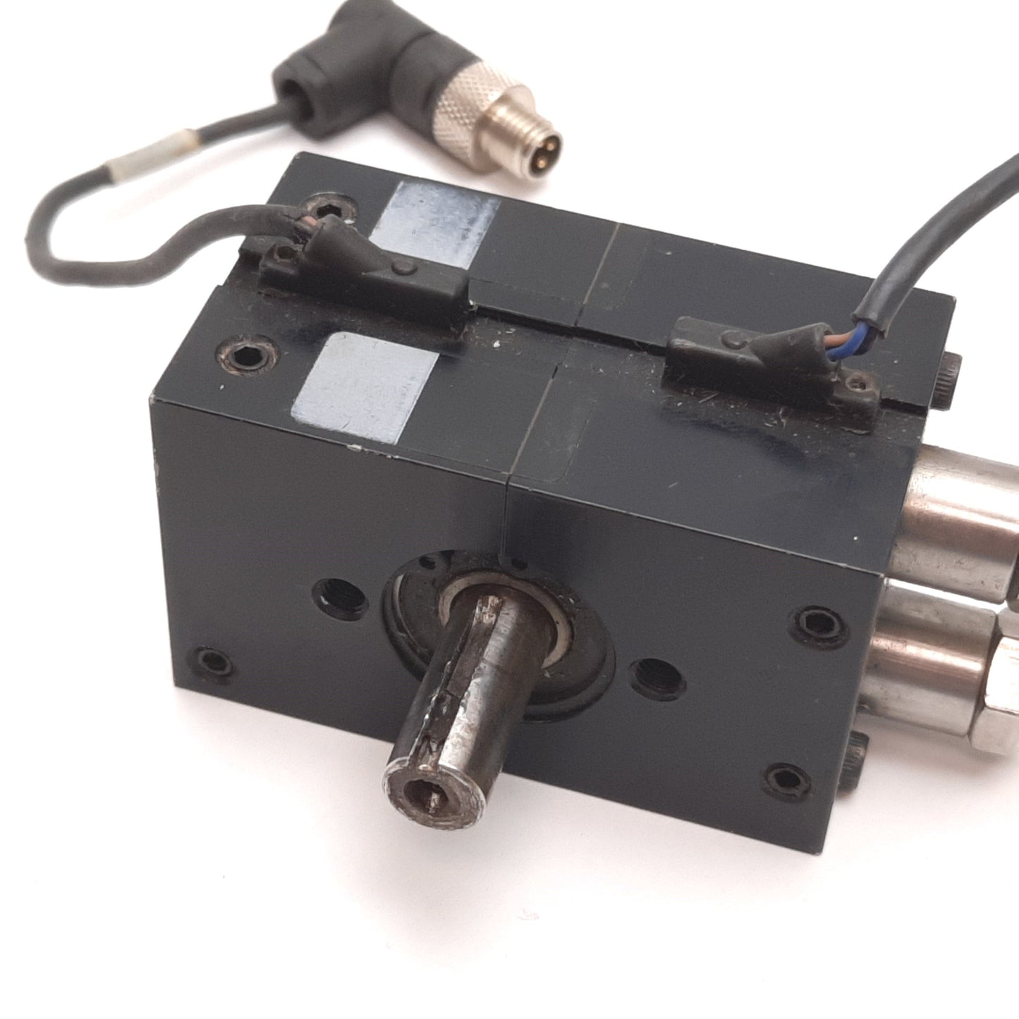 Used Rotomation A032-180-TC-D37-3A-3RL-10.32-1 Rotary Actuator, 180°, W/ 2x Sensors