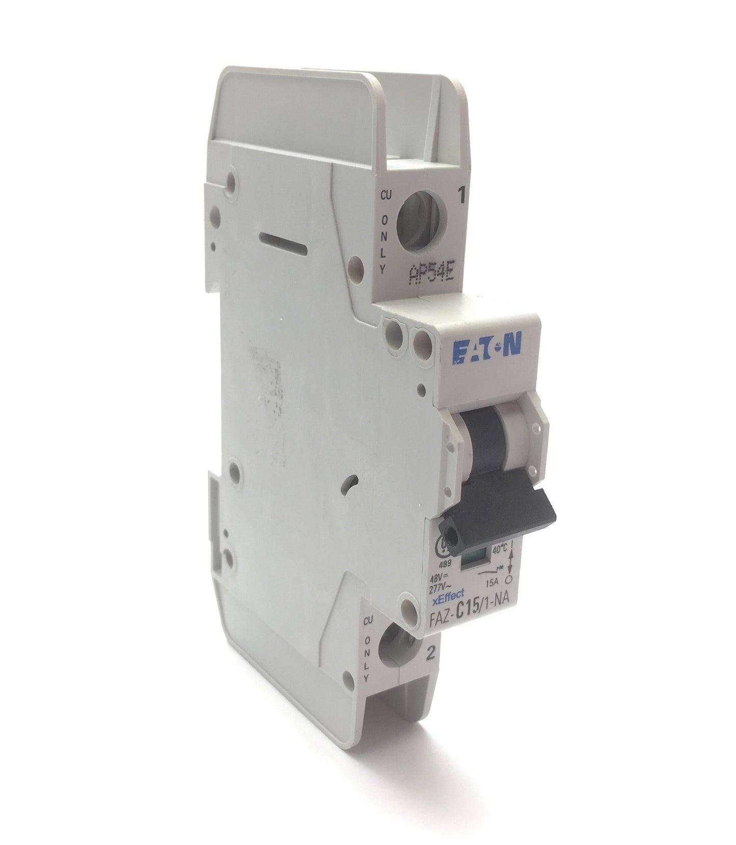 Used Eaton FAZ-C15/1-NA-SP Miniature Circuit Breaker 1-Pole C-Curve, 15A 277VAC 48VDC