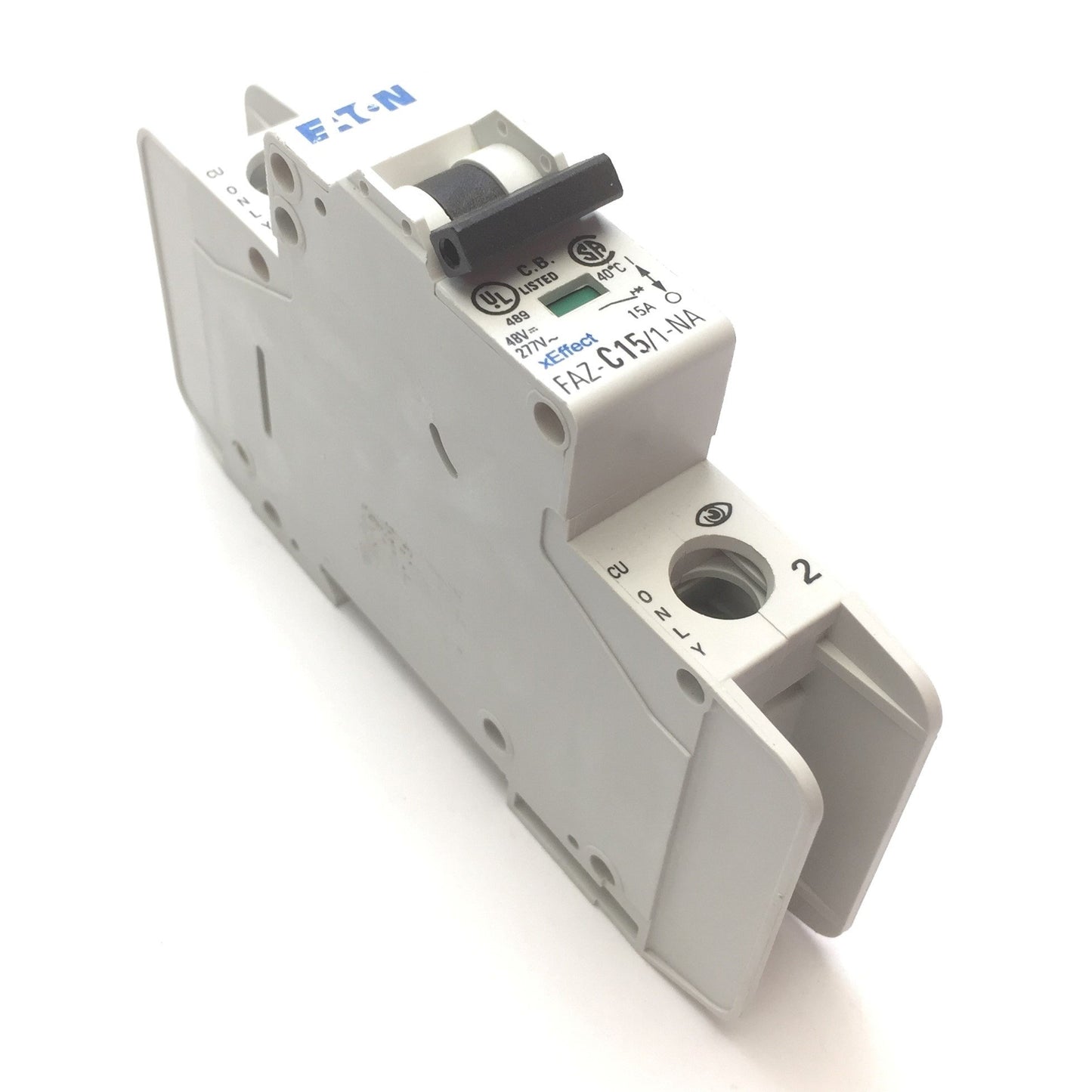 Used Eaton FAZ-C15/1-NA-SP Miniature Circuit Breaker 1-Pole C-Curve, 15A 277VAC 48VDC
