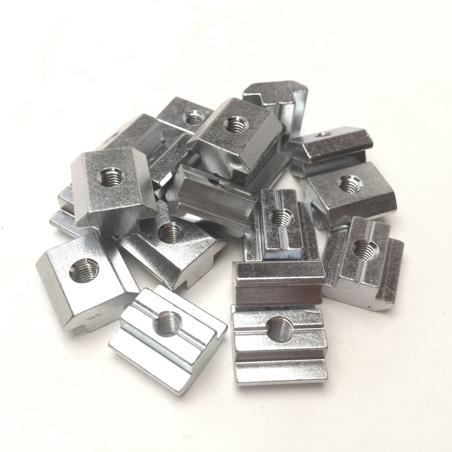 Used Lot of 18 Bosch 3842528738 Sliding Block Profile N10 Galvanized Steel, Thread M6