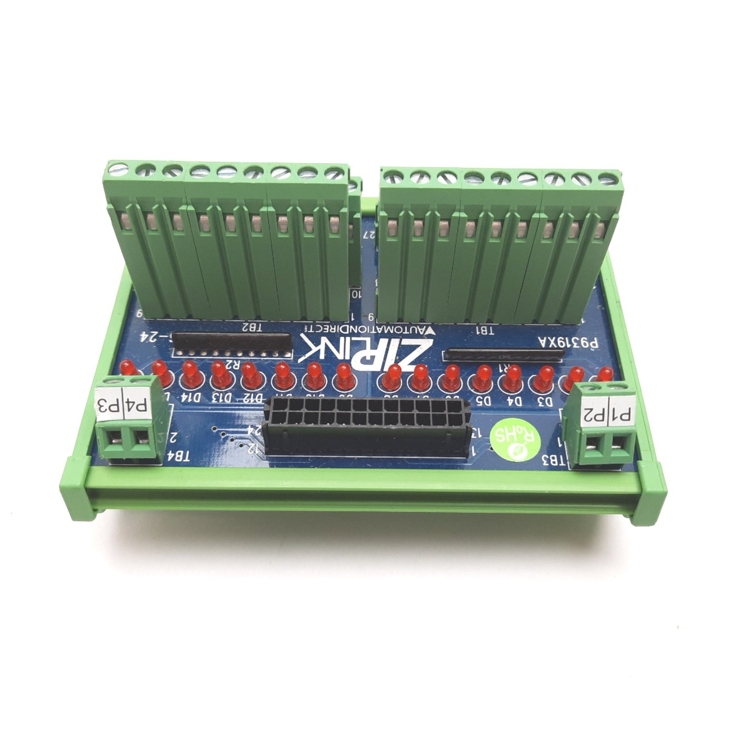 Used Ziplink ZL-LTB16-24 Sensor Input Module, 16-Point, 30VAC/DC 500mA, DIN Rail