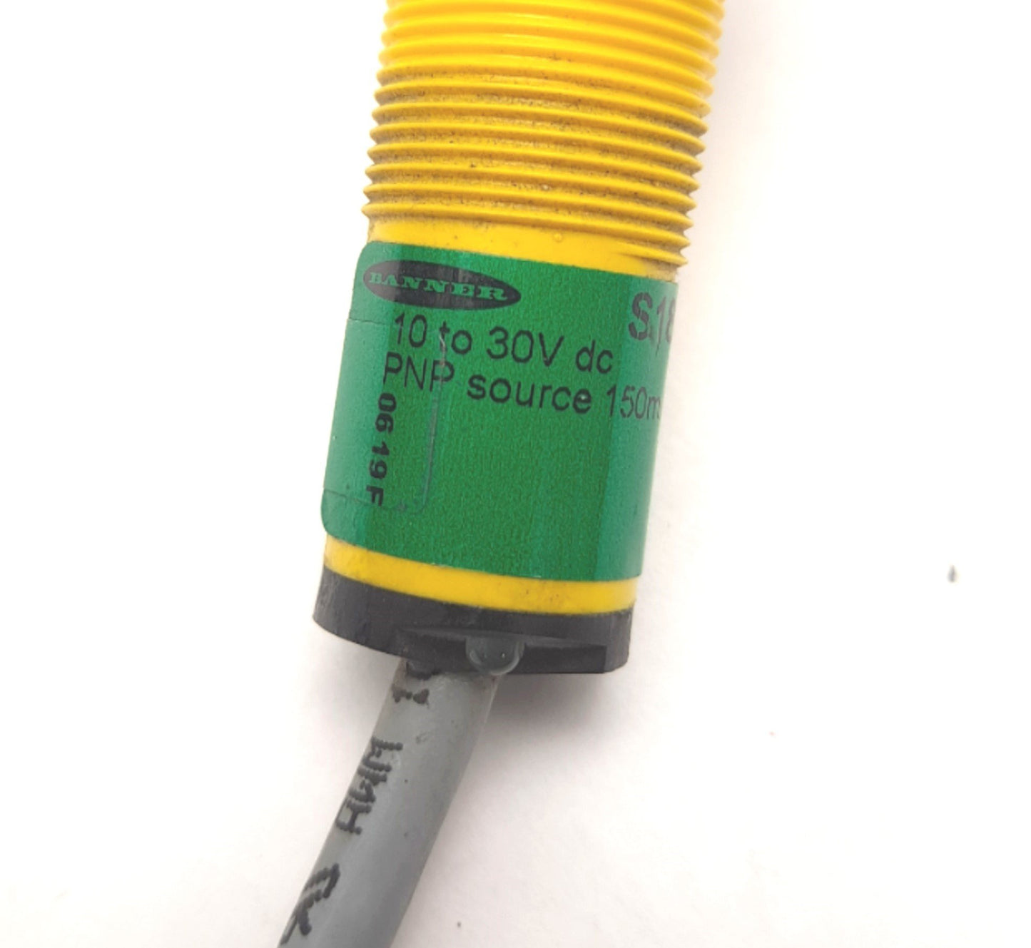 Used Banner S18SP6FF50-66373 Photoelectric Sensor 50mm PNP 150mA M18 Barrel 10-30 VDC