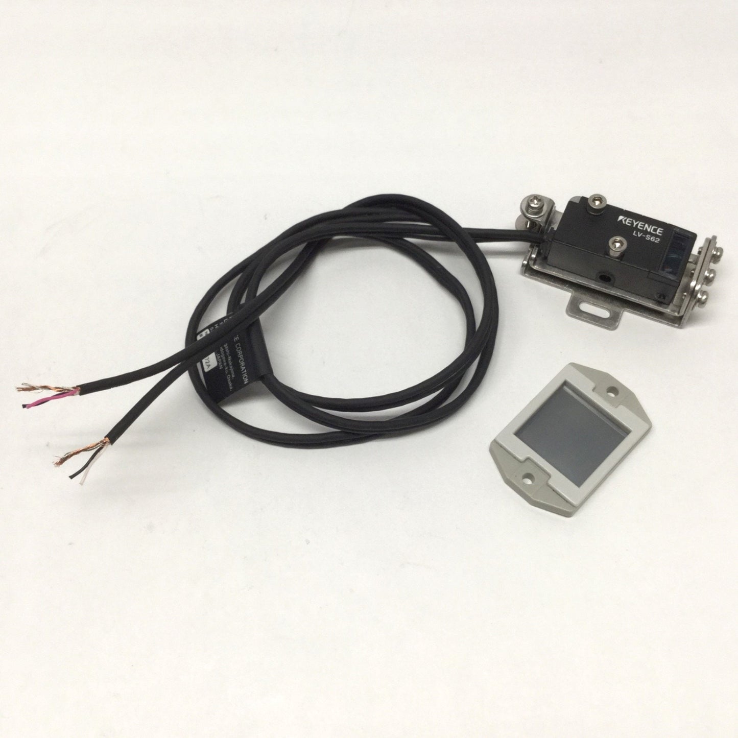 Used Keyence LV-S62 Laser Sensor Head, Retro-Reflective, 10m Max Range *Cable Cut*