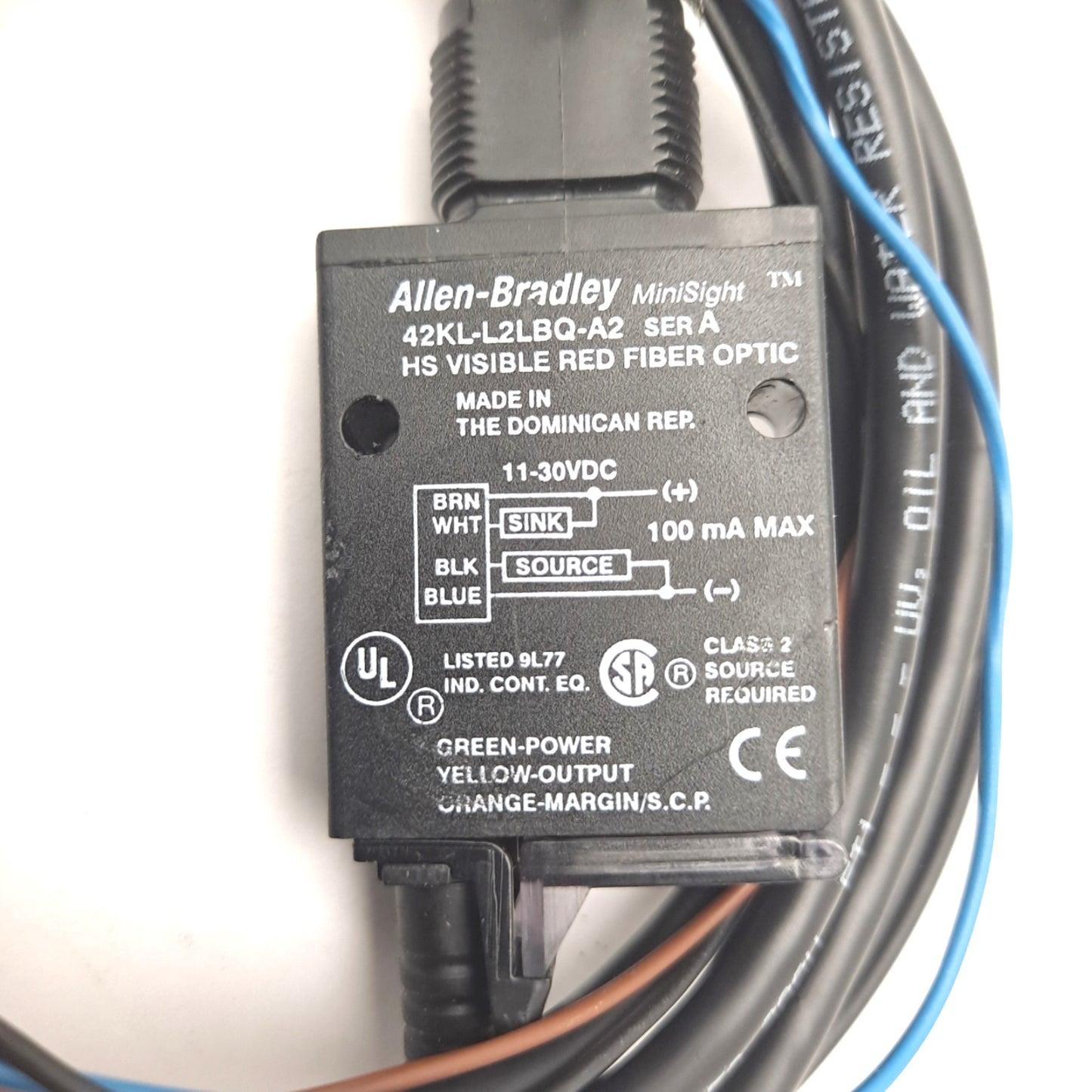 Used Allen Bradley 42KL-L2LBQ-A2 Photoelectric Sensor Light/Dark NPN/PNP 100mA 24VDC