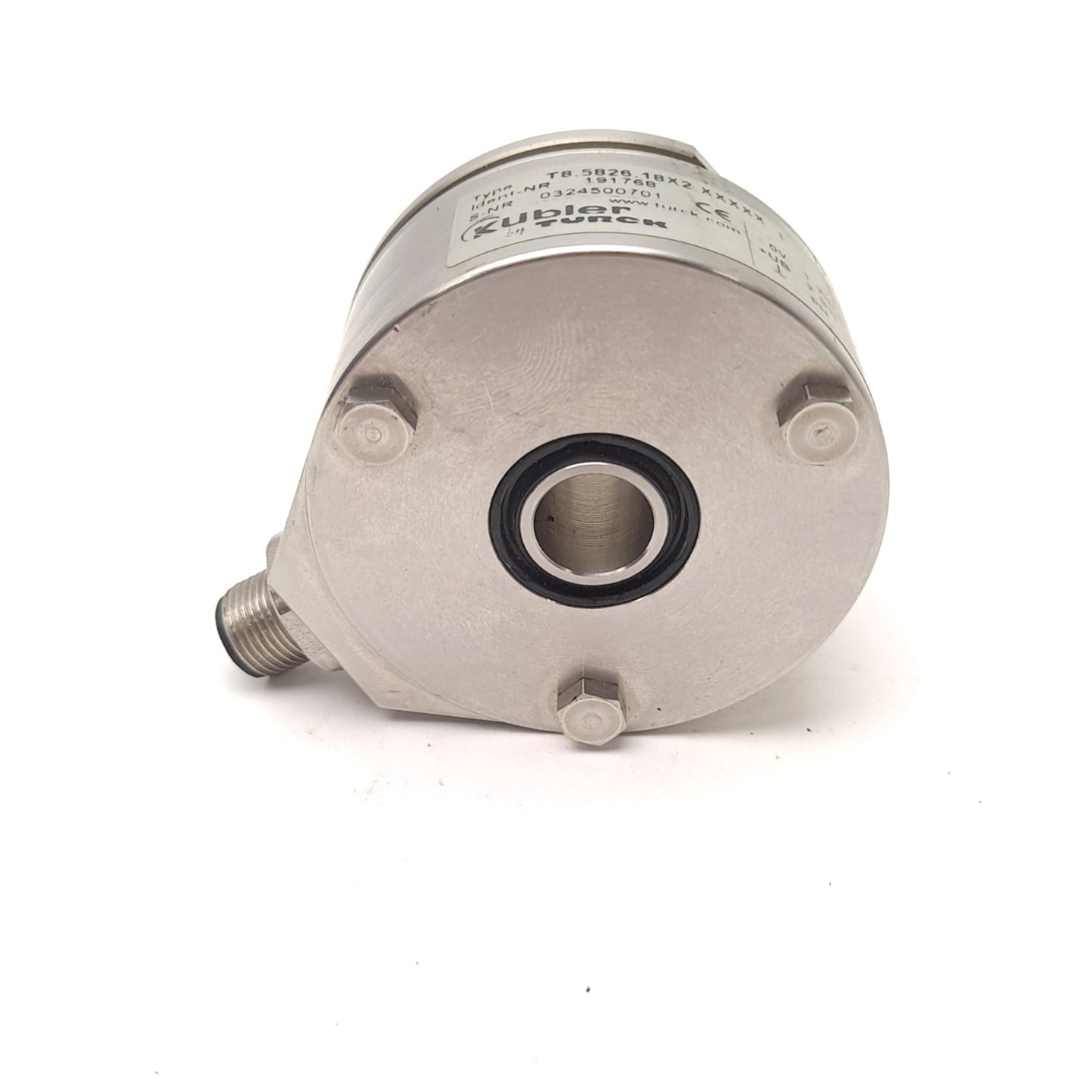 Used Kubler Turck T8.5826.18x2 191768 Incremental Encoder Bore 12mm M12 8 Pin Male