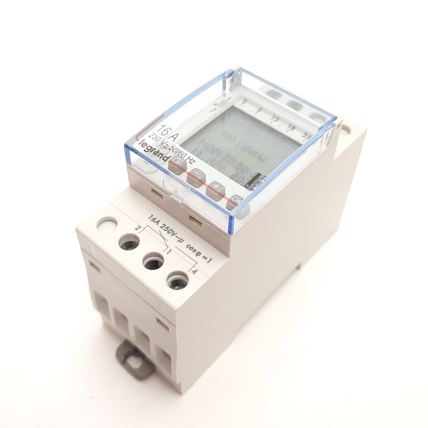 Used Legrand 412631 Programmable Timer Switch, 1s Min, 24H/7D, 1x Output 16A 250VAC