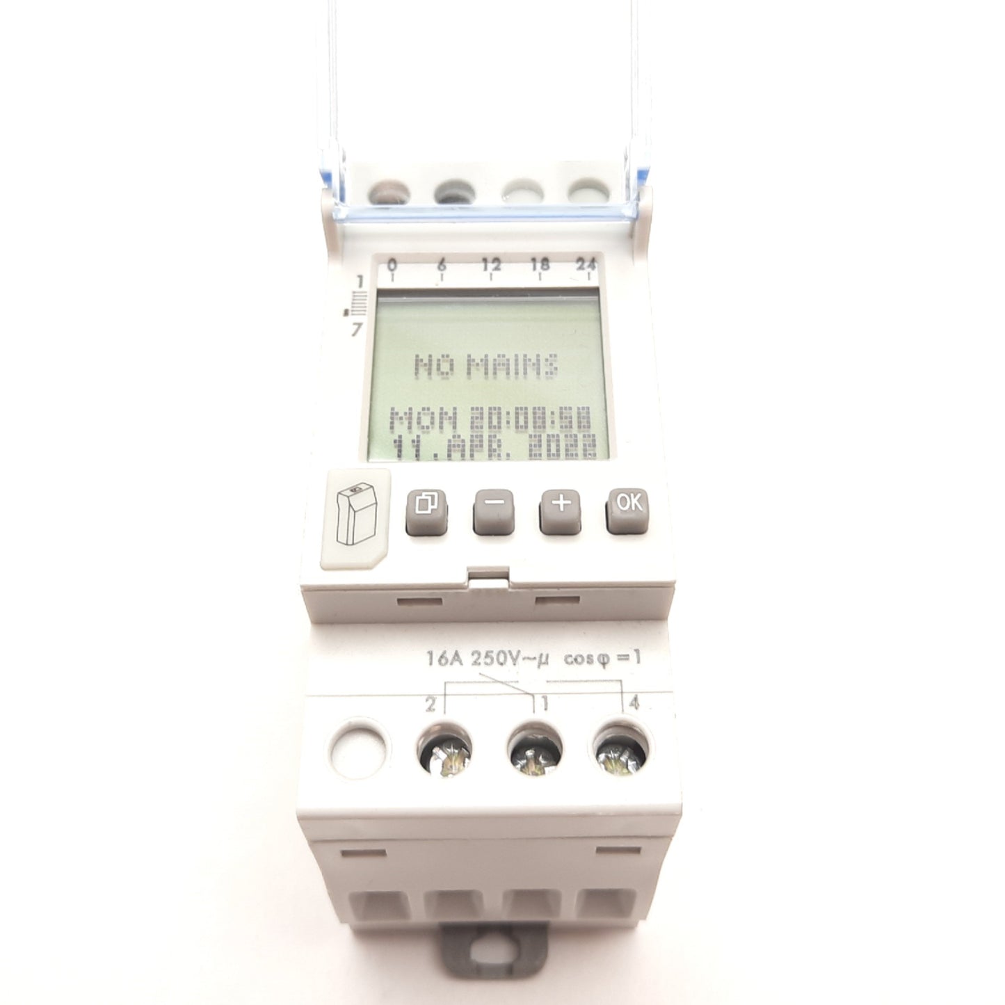 Used Legrand 412631 Programmable Timer Switch, 1s Min, 24H/7D, 1x Output 16A 250VAC