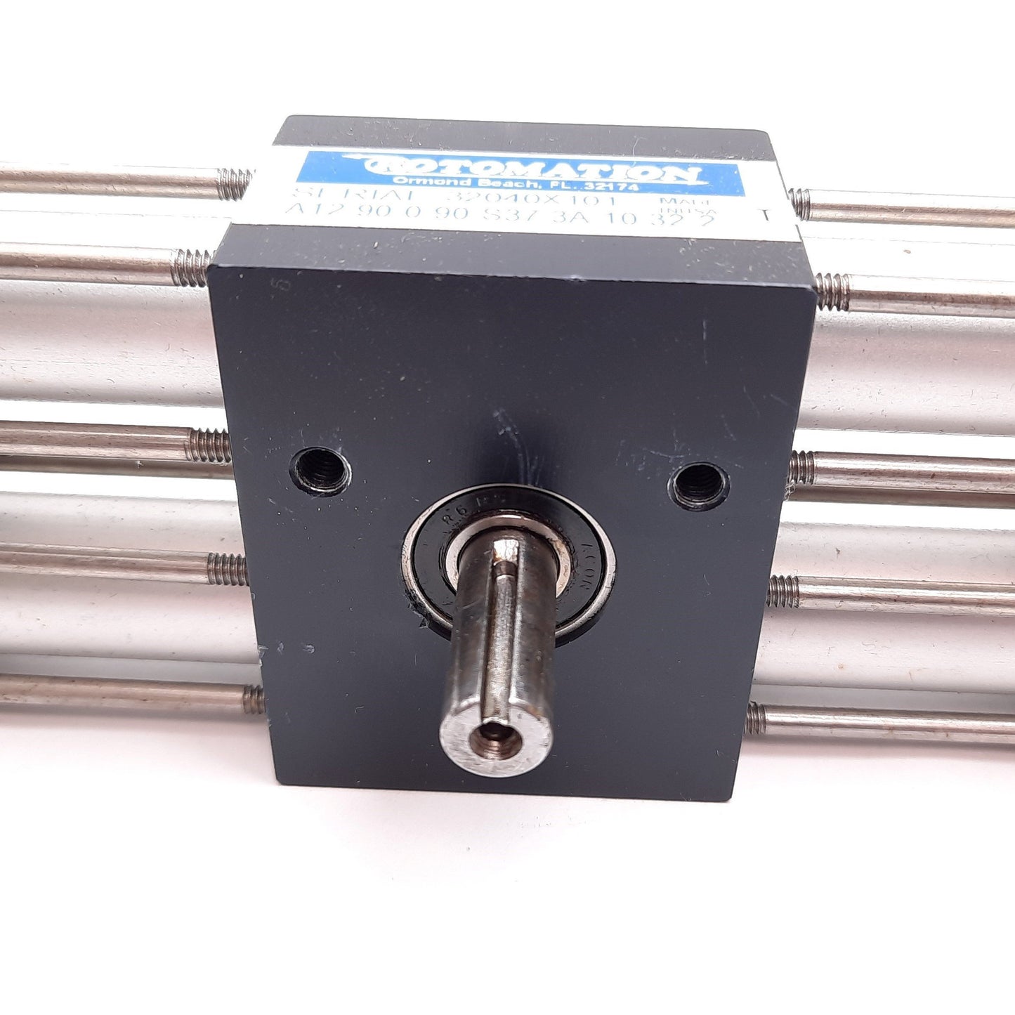 Used Rotomation A12-90-0-90-S37-3A-10.32-2 Rotary Actuator, 180°, 3/8" Shaft