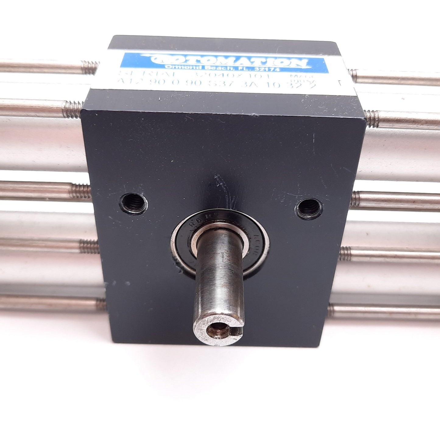 Used Rotomation A12-90-0-90-S37-3A-10.32-2 Rotary Actuator, 180°, 3/8" Shaft