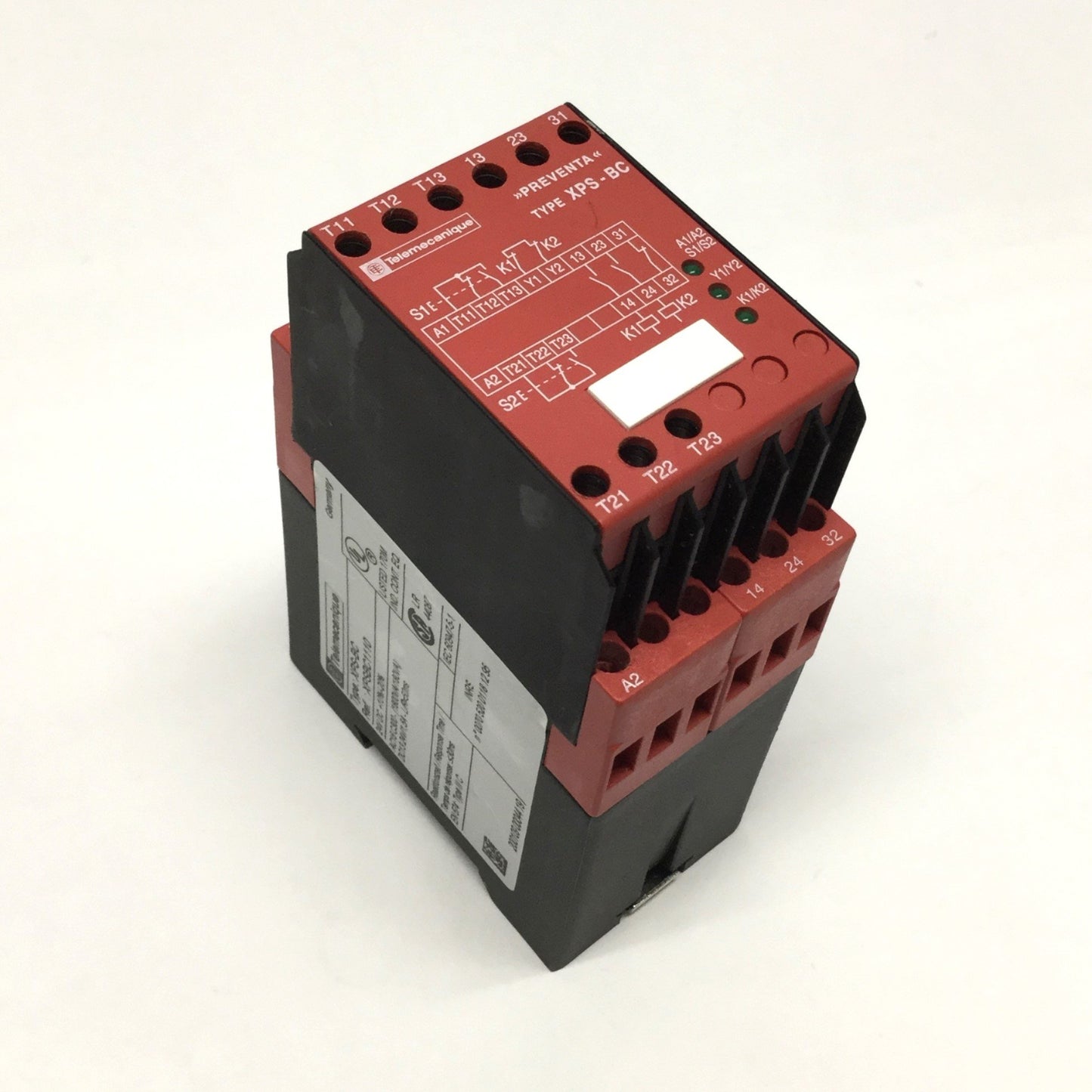 Used Telemecanique XPS-BC Preventa Two-Hand Control Monitor Safety Relay Module 24VDC