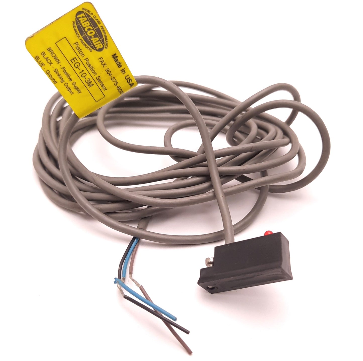 New Other Fabco-Air EG-10-3M Piston Position Hall Effect Sensor with LED, Sinking Current