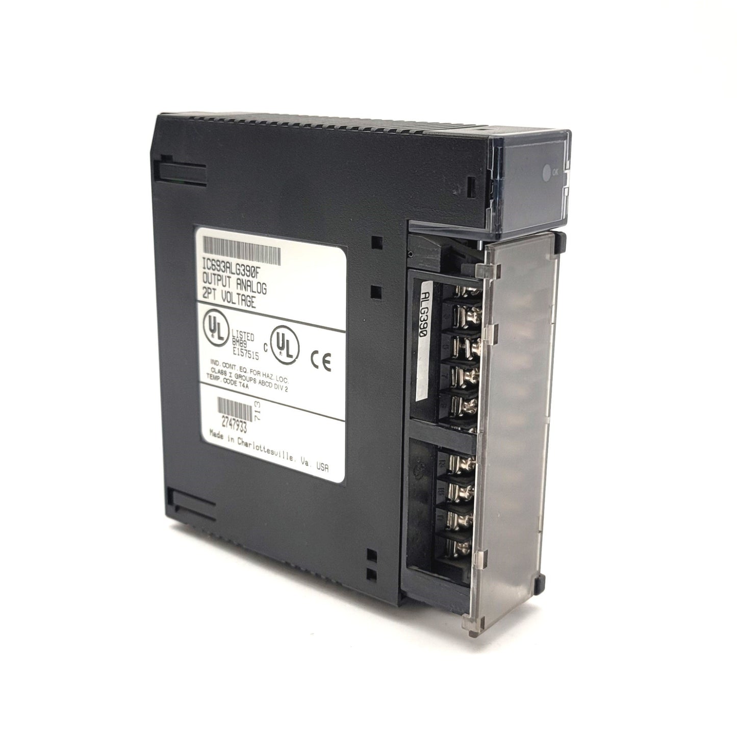 Used GE Fanuc IC693ALG390F Series 90-30 PLC Analog Voltage Output Module, 2-Point