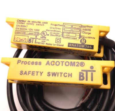 Used Comitronic-BTI ANATOM 78S Non Contact Coded Safety Switch, 24VAC/DC, PNP