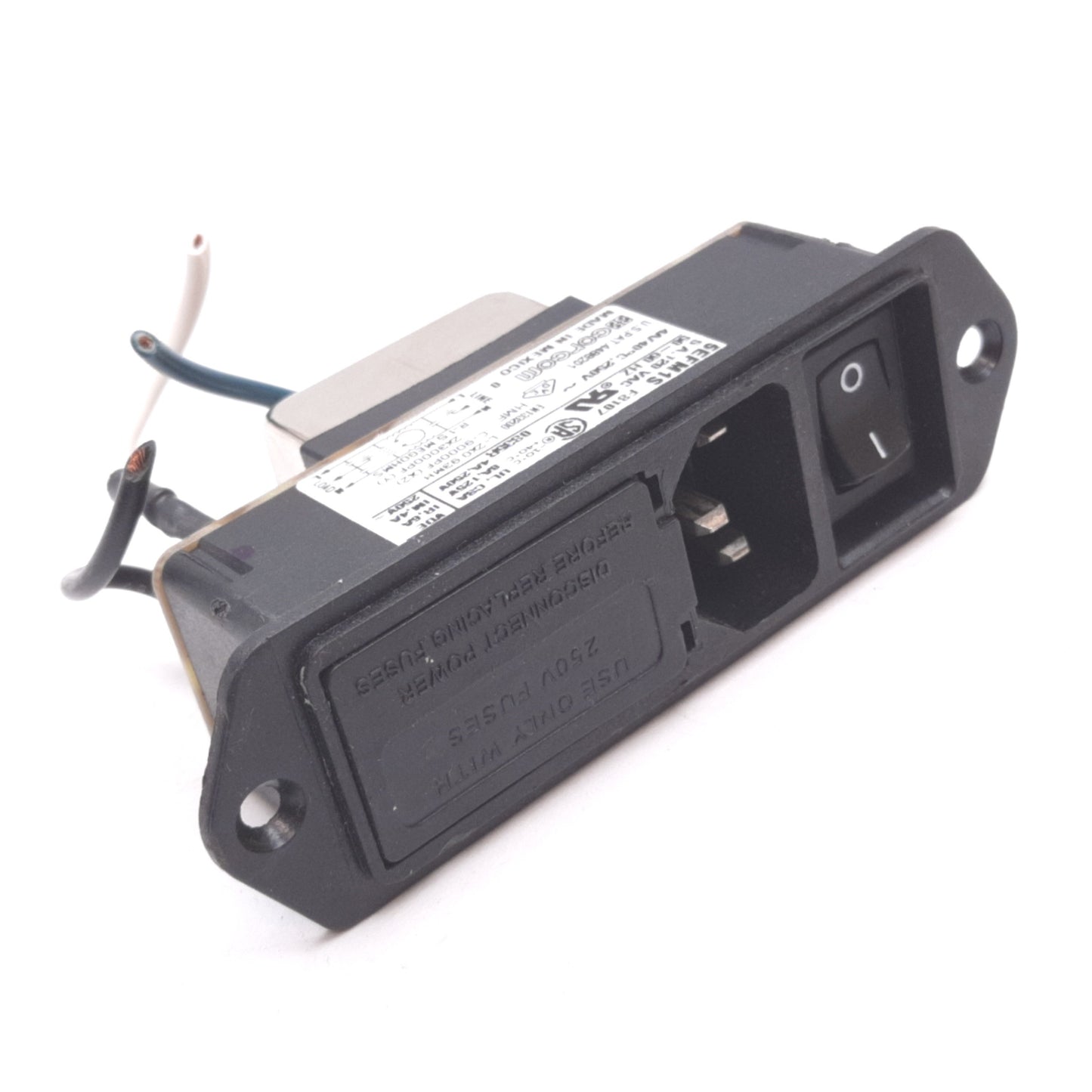 Used Corcom 5EFM1S Power Entry Module, 2-Pole Switch, Rating: 4A 250VAC