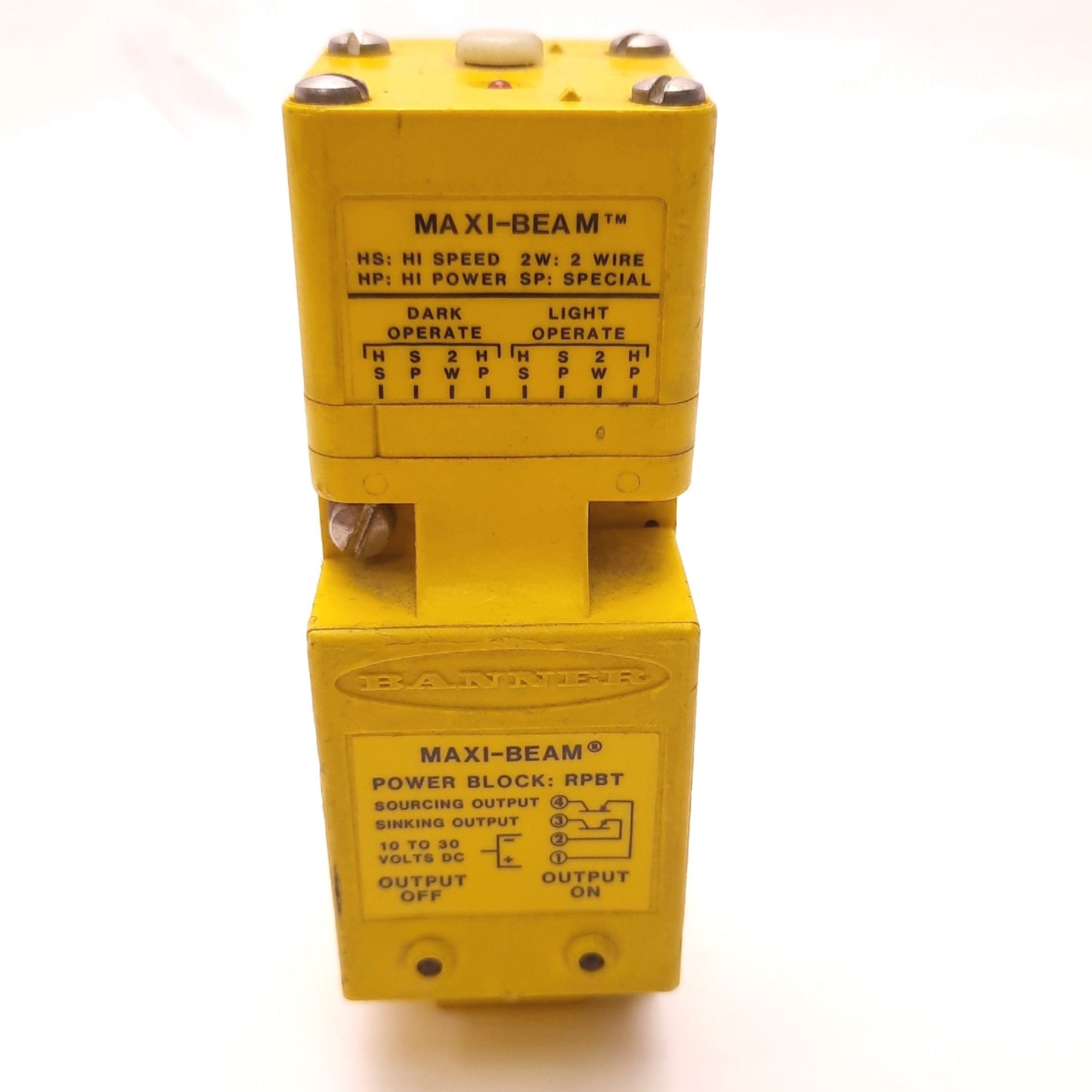 Used Banner RSBLVAG Retroreflective Photoelectric Sensor, 0.3 - 4.5 Meters, Polarized