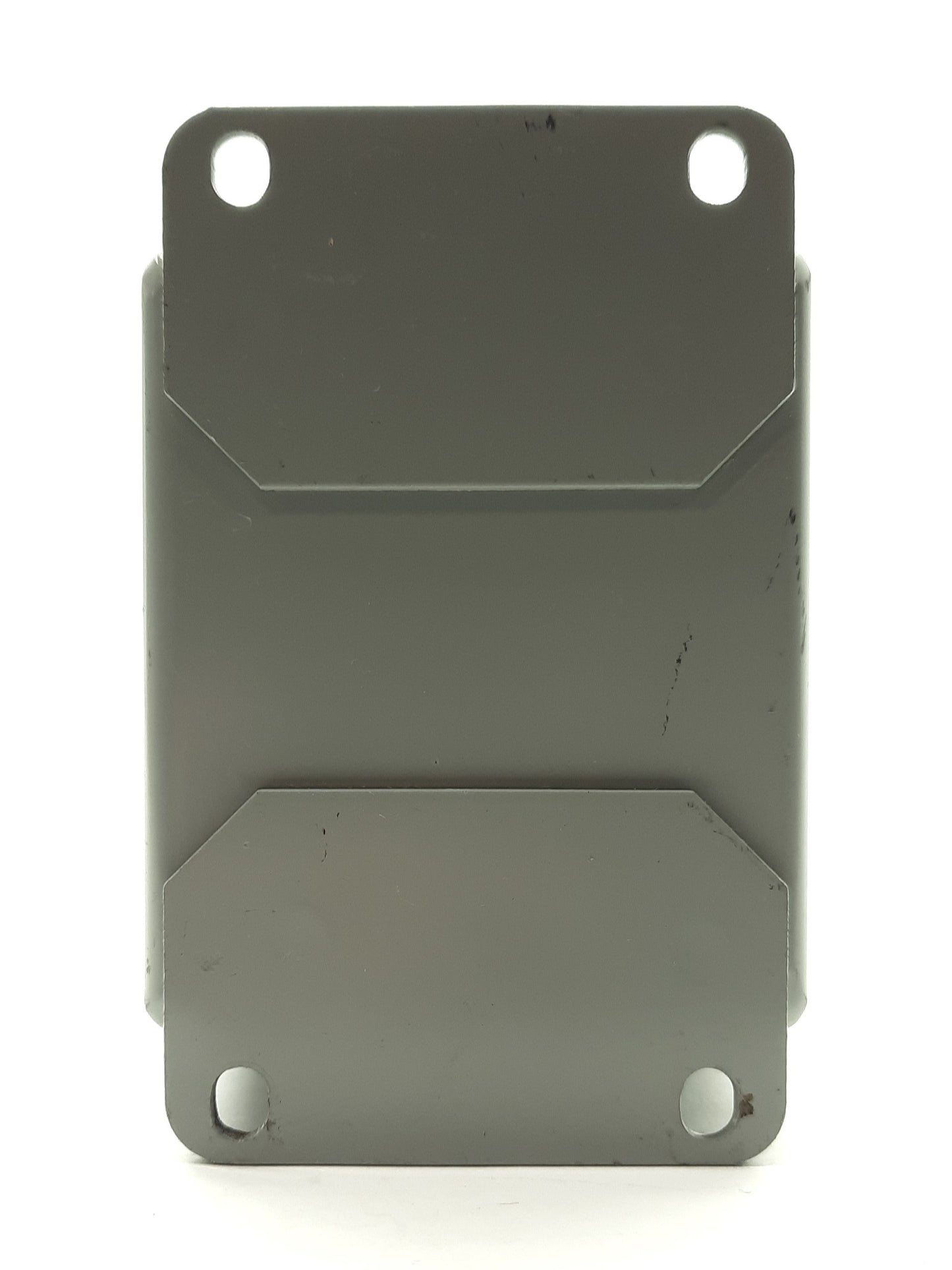 Used Hoffman E-1PBGX Gray Steel Pushbutton Enclosure, 3½ x 3¼ x 2¾", NEMA 12, *Hole*
