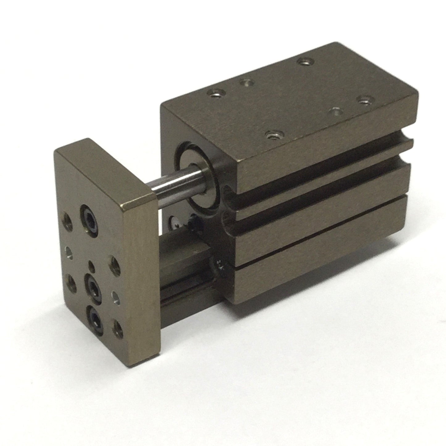 Used Robohand MPS-1-1 Mini Roller Bearing Dual-V Rail Air Slide Thruster, 0.5" Stroke