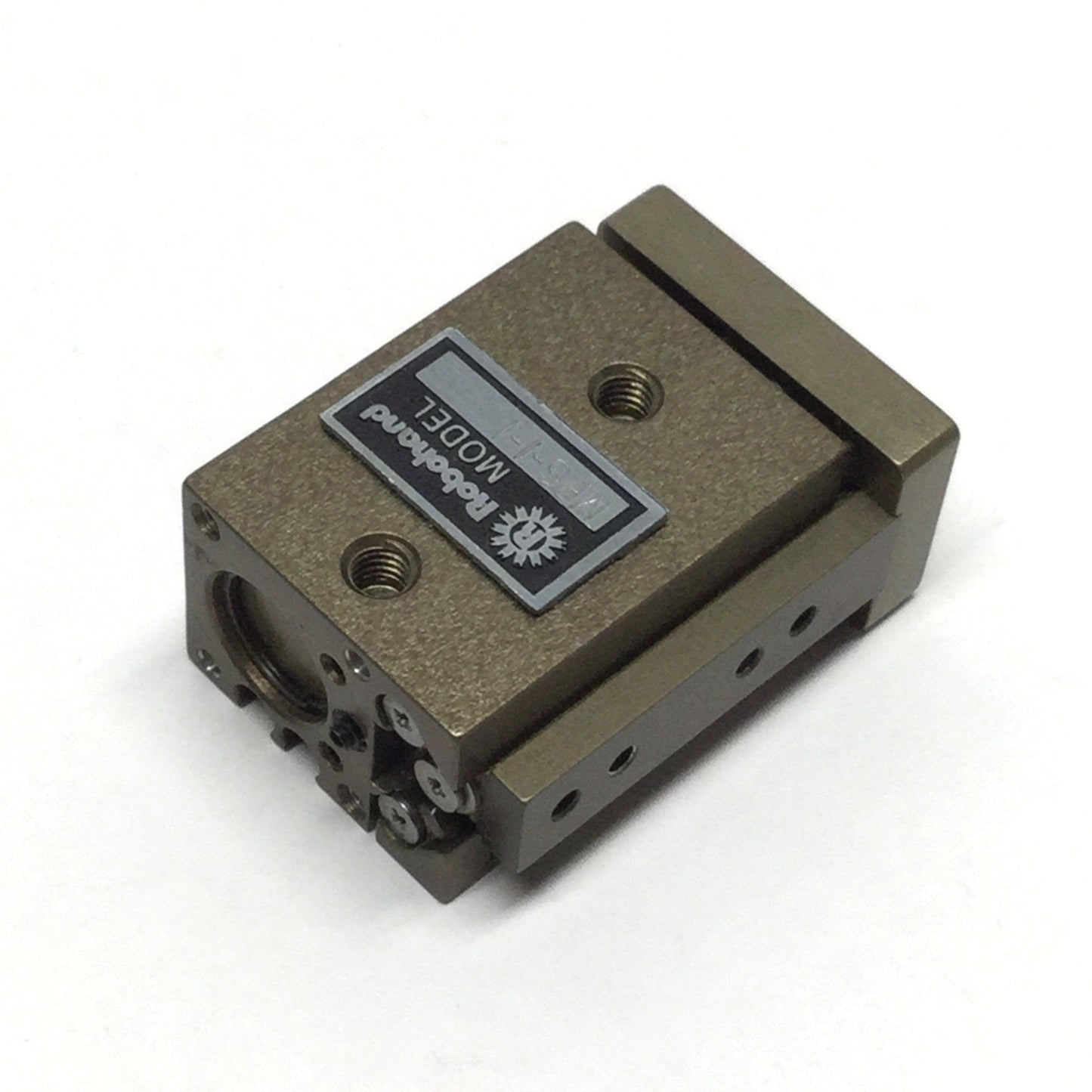 Used Robohand MPS-1-1 Mini Roller Bearing Dual-V Rail Air Slide Thruster, 0.5" Stroke