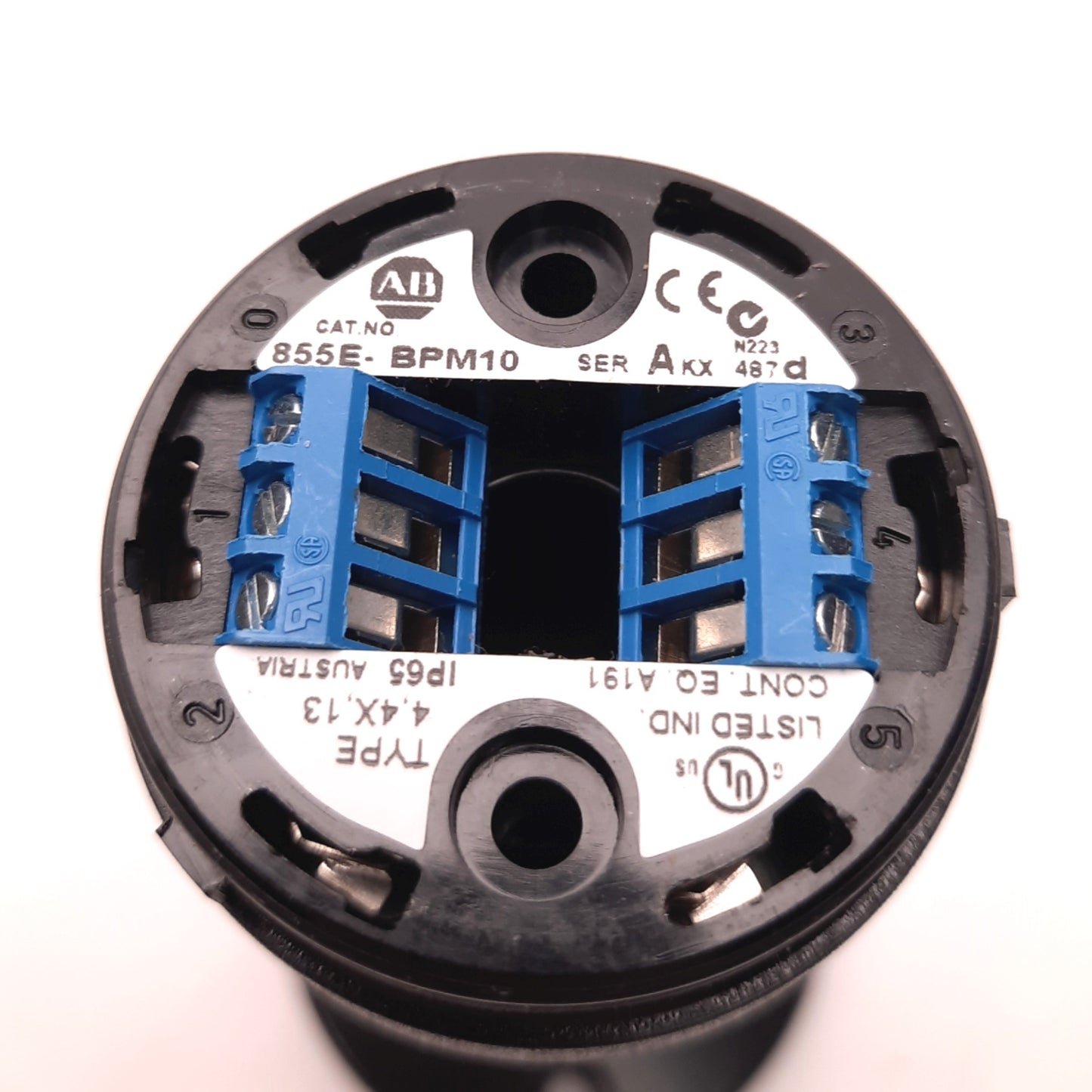 Used Allen-Bradley 855E-BPM10 Ser. A Control Tower Stack Light Mounting Base, 10cm