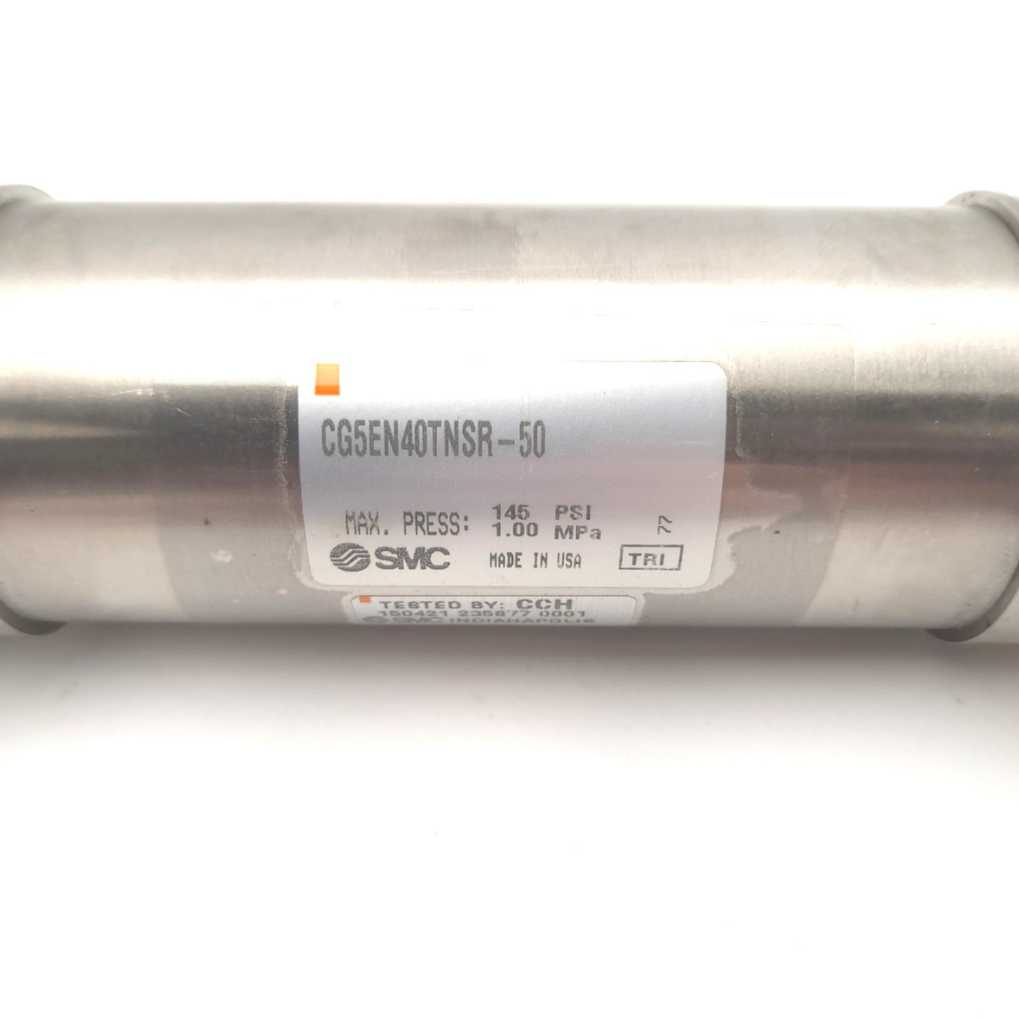 New SMC CG5EN40TNSR-50 Pneumatic Cylinder Double Acting Single Rod 145 Psi 1/8" NPT