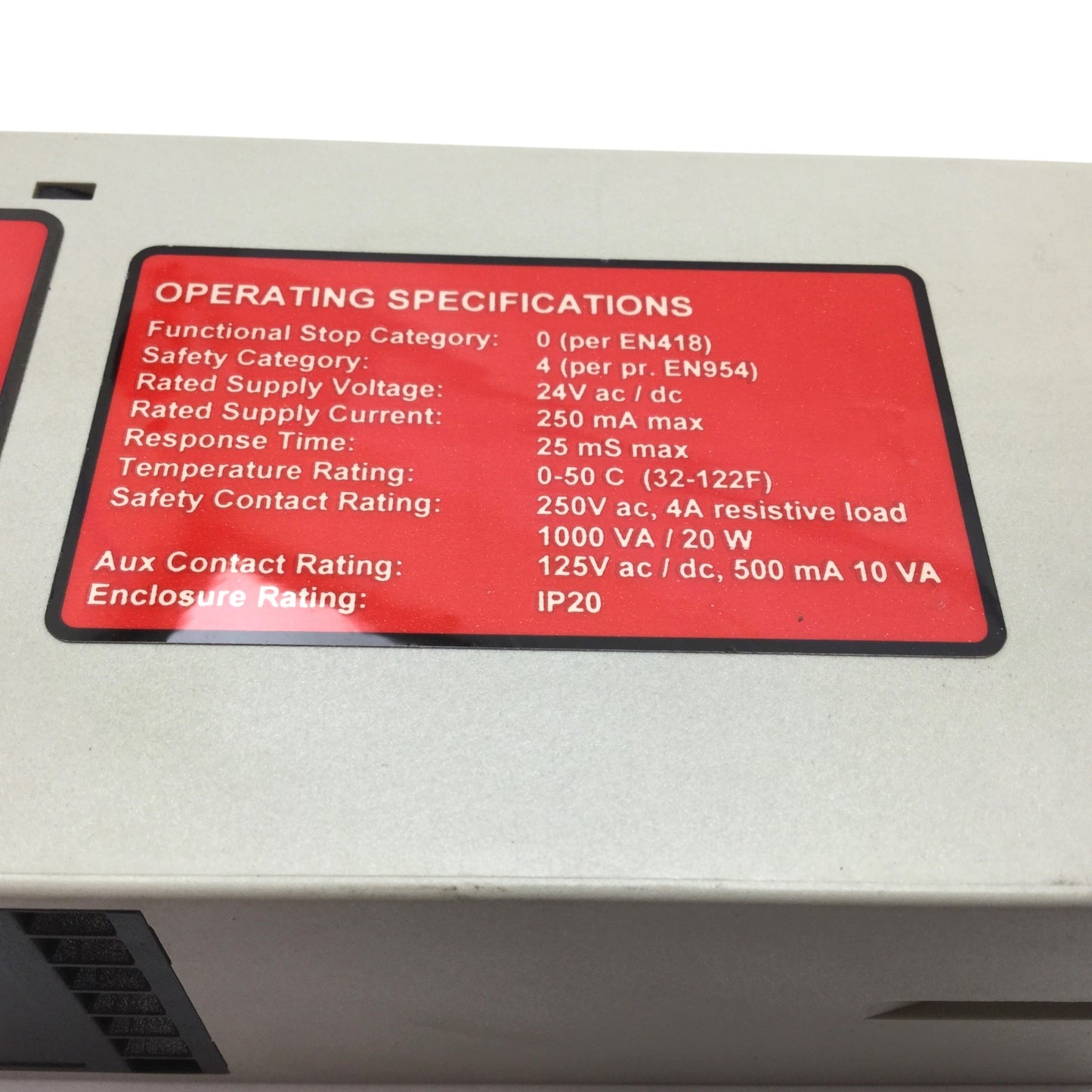 Used Banner ES-FL-2A Safety Relay Module Interlock E-Stop 24VAC/DC 3N/O 1N/C