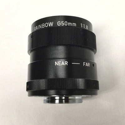 Used Rainbow CCTV G50WI 1" Camera Lens, 1:1.8, 50mm Focal Length, C-Mount